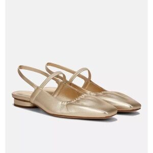 Vince Venice Slingback Flat Champagne Gold Sz 9